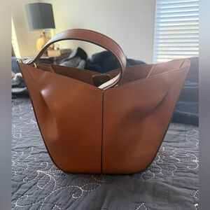 Zara brown camel shoulder purse